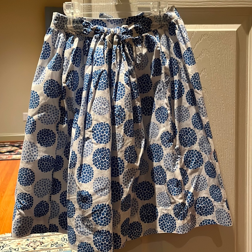French brand Jacadi; size 12 teen girl; blue and white flower skirt